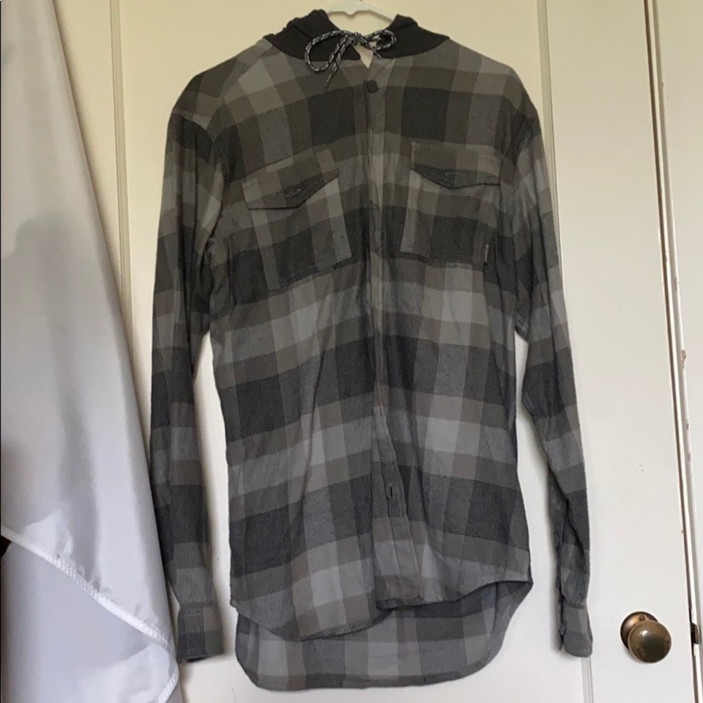 Hooded Button Down Flannel